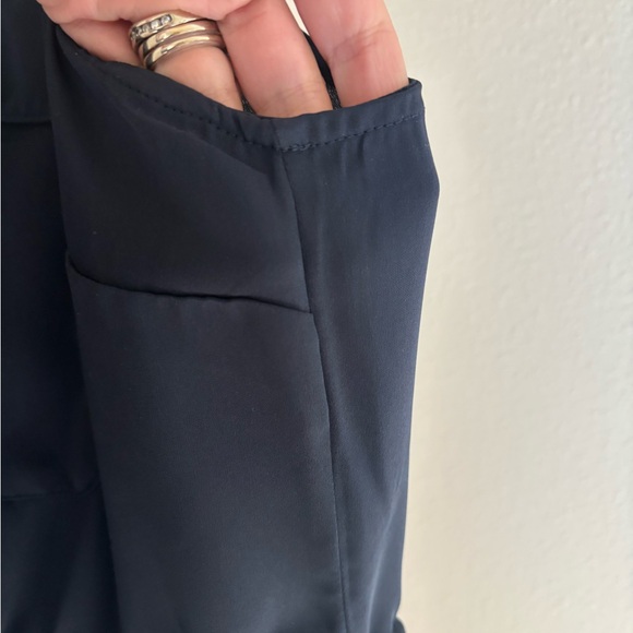 Navy Sleeveless Drawstring Dress - Picture 4 of 8